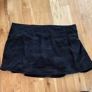 Lululemon Athletica Black Camo Print Tennis Skirt